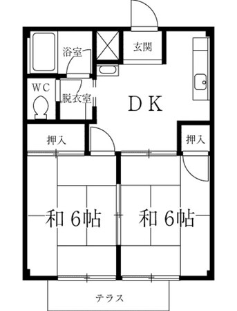 トラッド内田3の物件間取画像